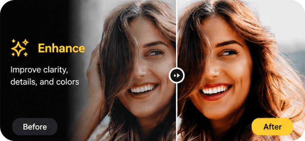 One-tap photo enhancement
